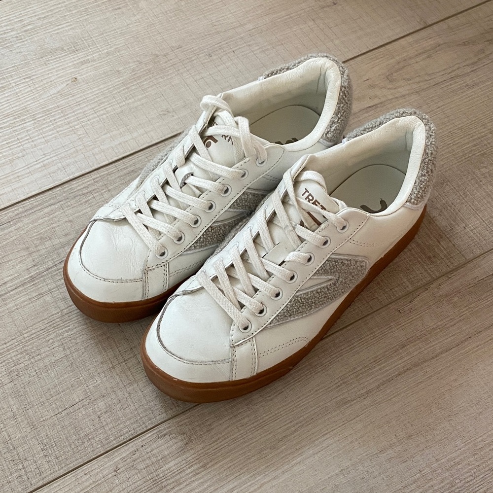 Tretorn White Sherpa Sneakers
